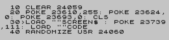 Ensamblador ZX Spectrum, cargador finalizado